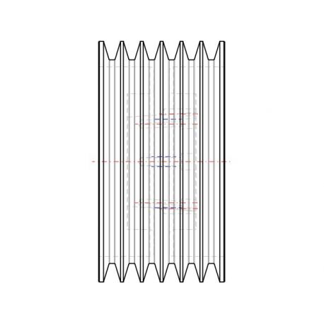 Poulie trapézoïdale SPC / C - 6 gorges - Ø300 mm - Moyeu amovible 3535 - Fonte