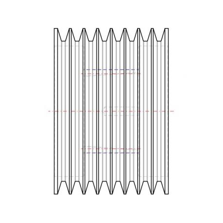 Poulie trapézoïdale SPC / C - 8 gorges - Ø300 mm - Moyeu amovible 4040 - Fonte