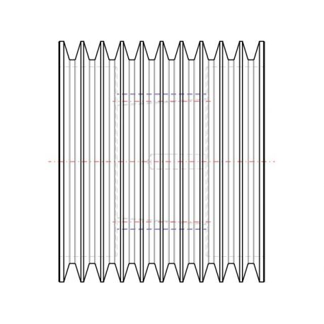 Poulie trapézoïdale SPC / C - 10 gorges - Ø300 mm - Moyeu amovible 4545 - Fonte