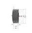 Poulie trapézoïdale SPC / C - 4 gorges - Ø315 mm - Moyeu amovible 3535 - Fonte