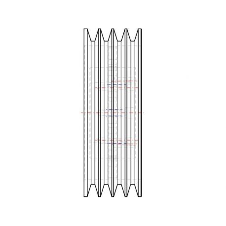 Poulie trapézoïdale SPC / C - 4 gorges - Ø315 mm - Moyeu amovible 3535 - Fonte