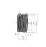 Poulie trapézoïdale SPC / C - 5 gorges - Ø315 mm - Moyeu amovible 3535 - Fonte