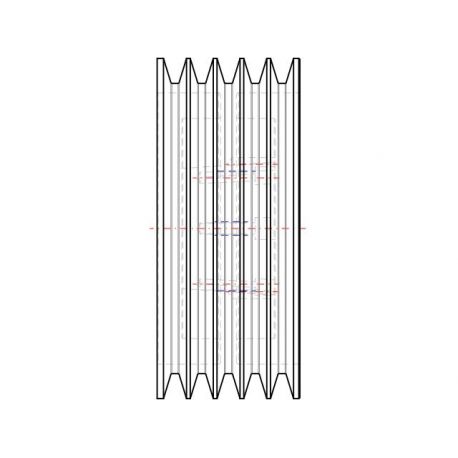 Poulie trapézoïdale SPC / C - 5 gorges - Ø315 mm - Moyeu amovible 3535 - Fonte