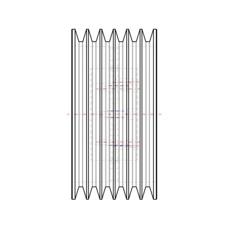 Poulie trapézoïdale SPC / C - 6 gorges - Ø315 mm - Moyeu amovible 3535 - Fonte