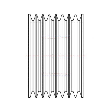 Poulie trapézoïdale SPC / C - 8 gorges - Ø315 mm - Moyeu amovible 4040 - Fonte
