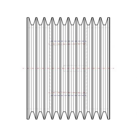 Poulie trapézoïdale SPC / C - 10 gorges - Ø315 mm - Moyeu amovible 4545 - Fonte