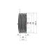 Poulie trapézoïdale SPC / C - 4 gorges - Ø335 mm - Moyeu amovible 3535 - Fonte