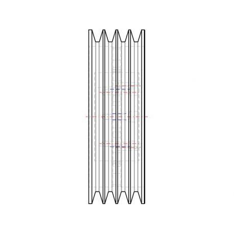 Poulie trapézoïdale SPC / C - 4 gorges - Ø335 mm - Moyeu amovible 3535 - Fonte