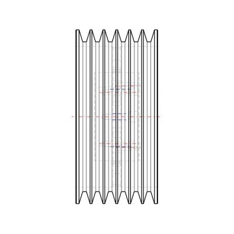 Poulie trapézoïdale SPC / C - 6 gorges - Ø335 mm - Moyeu amovible 3535 - Fonte