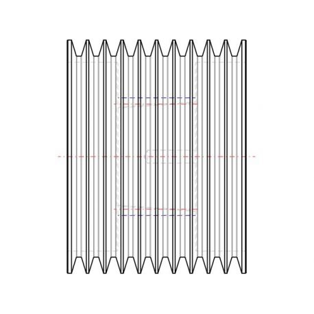 Poulie trapézoïdale SPC / C - 10 gorges - Ø335 mm - Moyeu amovible 4545 - Fonte