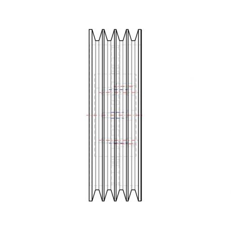 Poulie trapézoïdale SPC / C - 4 gorges - Ø355 mm - Moyeu amovible 3535 - Fonte