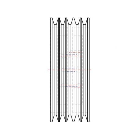 Poulie trapézoïdale SPC / C - 5 gorges - Ø355 mm - Moyeu amovible 3535 - Fonte
