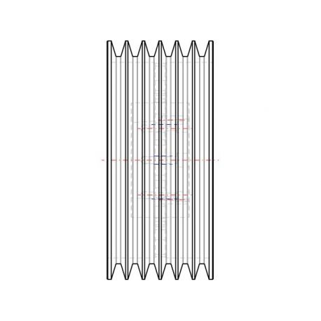 Poulie trapézoïdale SPC / C - 6 gorges - Ø355 mm - Moyeu amovible 3535 - Fonte