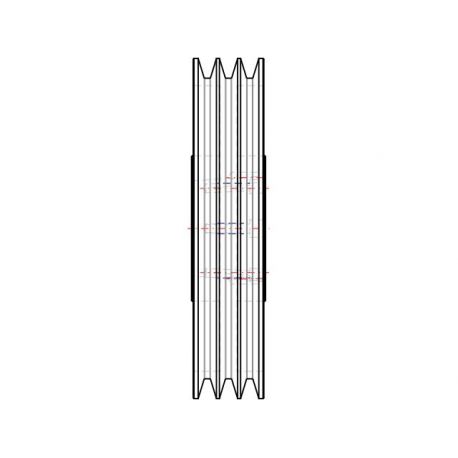 Poulie trapézoïdale SPC / C - 3 gorges - Ø400 mm - Moyeu amovible 3535 - Fonte