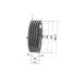 Poulie trapézoïdale SPC / C - 4 gorges - Ø400 mm - Moyeu amovible 3535 - Fonte
