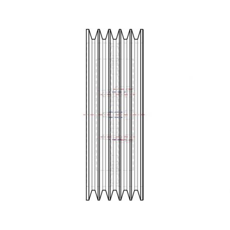 Poulie trapézoïdale SPC / C - 5 gorges - Ø400 mm - Moyeu amovible 3535 - Fonte