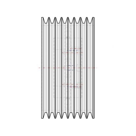 Poulie trapézoïdale SPC / C - 8 gorges - Ø400 mm - Moyeu amovible 4545 - Fonte