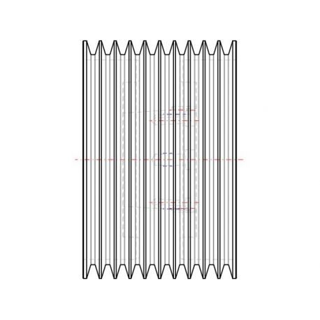 Poulie trapézoïdale SPC / C - 10 gorges - Ø400 mm - Moyeu amovible 5050 - Fonte
