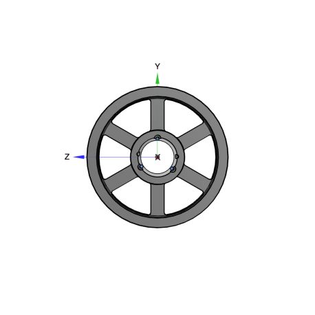 Poulie trapézoïdale SPC / C - 2 gorges - Ø450 mm - Moyeu amovible 3535 - Fonte