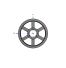 Poulie trapézoïdale SPC / C - 2 gorges - Ø450 mm - Moyeu amovible 3535 - Fonte