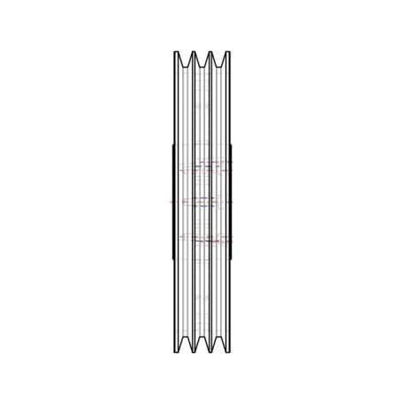 Poulie trapézoïdale SPC / C - 3 gorges - Ø450 mm - Moyeu amovible 3535 - Fonte