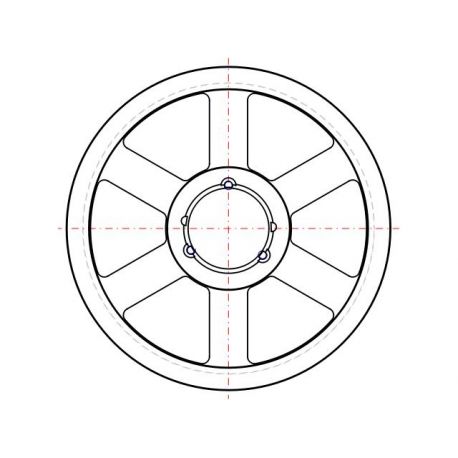Poulie trapézoïdale SPC / C - 3 gorges - Ø450 mm - Moyeu amovible 3535 - Fonte