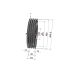 Poulie trapézoïdale SPC / C - 4 gorges - Ø450 mm - Moyeu amovible 3535 - Fonte