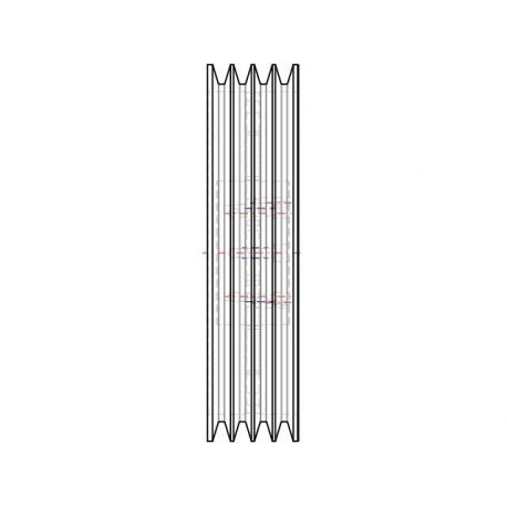 Poulie trapézoïdale SPC / C - 4 gorges - Ø450 mm - Moyeu amovible 3535 - Fonte