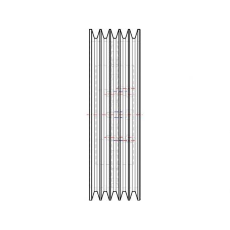 Poulie trapézoïdale SPC / C - 5 gorges - Ø450 mm - Moyeu amovible 4040 - Fonte