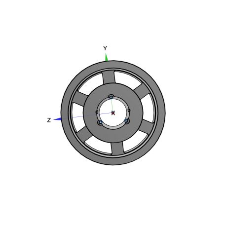 Poulie trapézoïdale SPC / C - 5 gorges - Ø450 mm - Moyeu amovible 4040 - Fonte