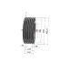 Poulie trapézoïdale SPC / C - 6 gorges - Ø450 mm - Moyeu amovible 4545 - Fonte