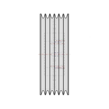 Poulie trapézoïdale SPC / C - 6 gorges - Ø450 mm - Moyeu amovible 4545 - Fonte