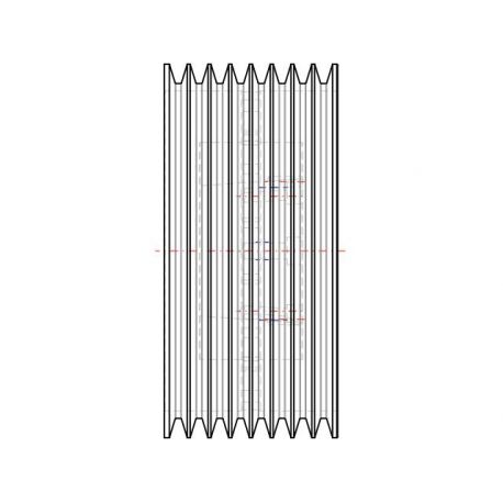 Poulie trapézoïdale SPC / C - 8 gorges - Ø450 mm - Moyeu amovible 5050 - Fonte
