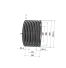 Poulie trapézoïdale SPC / C - 10 gorges - Ø450 mm - Moyeu amovible 5050 - Fonte