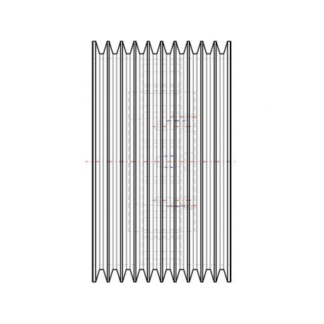 Poulie trapézoïdale SPC / C - 10 gorges - Ø450 mm - Moyeu amovible 5050 - Fonte