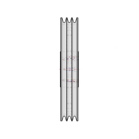 Poulie trapézoïdale SPC / C - 3 gorges - Ø500 mm - Moyeu amovible 3535 - Fonte