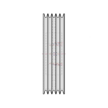 Poulie trapézoïdale SPC / C - 5 gorges - Ø500 mm - Moyeu amovible 4040 - Fonte
