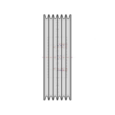 Poulie trapézoïdale SPC / C - 6 gorges - Ø500 mm - Moyeu amovible 4545 - Fonte