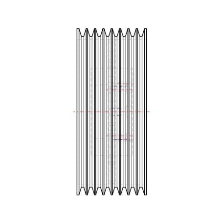 Poulie trapézoïdale SPC / C - 8 gorges - Ø500 mm - Moyeu amovible 5050 - Fonte