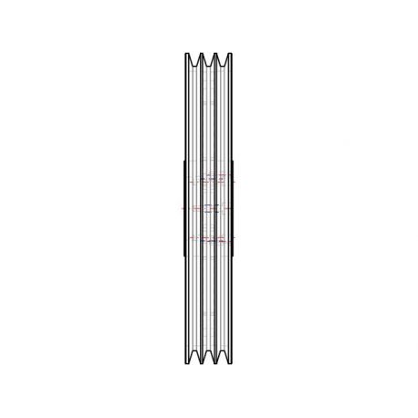 Poulie trapézoïdale SPC / C - 3 gorges - Ø560 mm - Moyeu amovible 3535 - Fonte