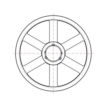 Poulie trapézoïdale SPC / C - 3 gorges - Ø560 mm - Moyeu amovible 3535 - Fonte