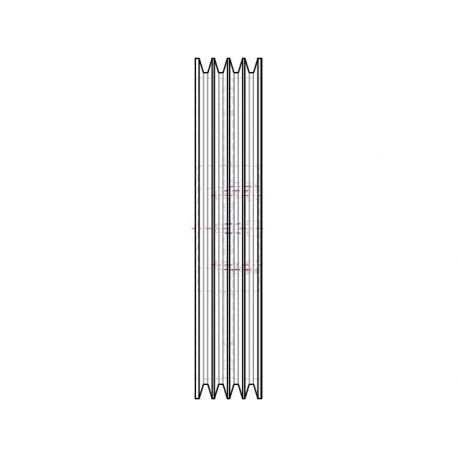 Poulie trapézoïdale SPC / C - 4 gorges - Ø560 mm - Moyeu amovible 4040 - Fonte