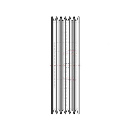 Poulie trapézoïdale SPC / C - 6 gorges - Ø560 mm - Moyeu amovible 5050 - Fonte
