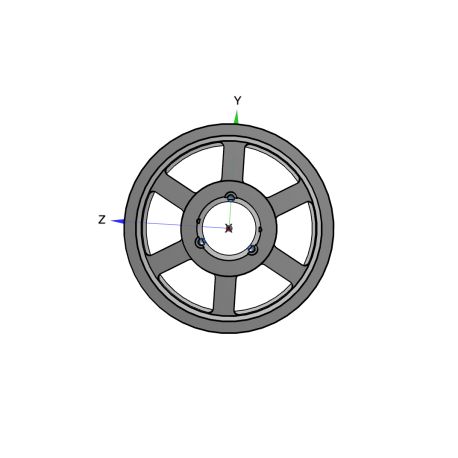 Poulie trapézoïdale SPC / C - 8 gorges - Ø560 mm - Moyeu amovible 5050 - Fonte