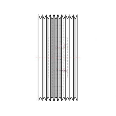 Poulie trapézoïdale SPC / C - 10 gorges - Ø560 mm - Moyeu amovible 5050 - Fonte