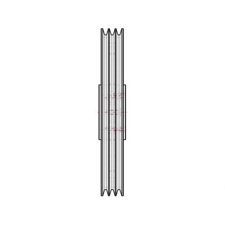 Poulie trapézoïdale SPC / C - 3 gorges - Ø630 mm - Moyeu amovible 4040 - Fonte