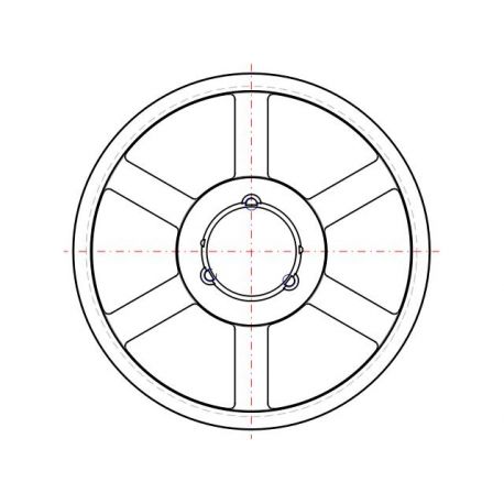 Poulie trapézoïdale SPC / C - 5 gorges - Ø630 mm - Moyeu amovible 5050 - Fonte