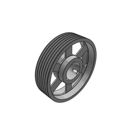Poulie trapézoïdale SPC / C - 6 gorges - Ø630 mm - Moyeu amovible 5050 - Fonte