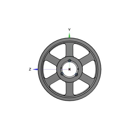 Poulie trapézoïdale SPC / C - 6 gorges - Ø630 mm - Moyeu amovible 5050 - Fonte