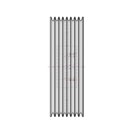 Poulie trapézoïdale SPC / C - 8 gorges - Ø630 mm - Moyeu amovible 5050 - Fonte